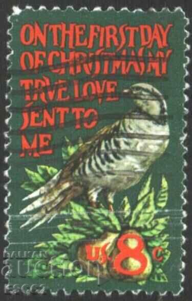 Stamped Christmas Bird 1971 from USA