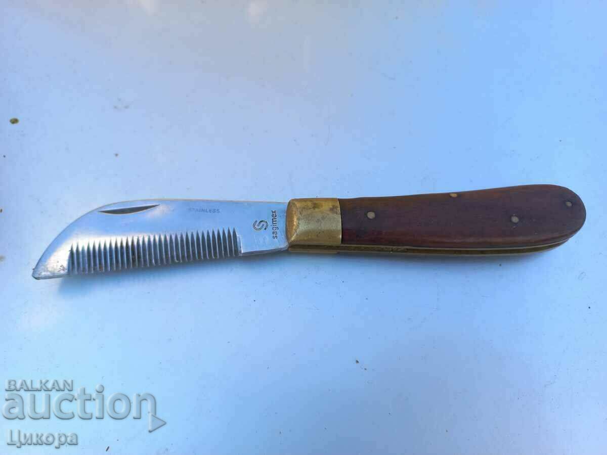 Auction OLD POCKET KNIFE SAGIMEX FOLDING LEG SERRATED Auction OLD POCKET KNIFE SAGIMEX FOLDING LEG SERRATED