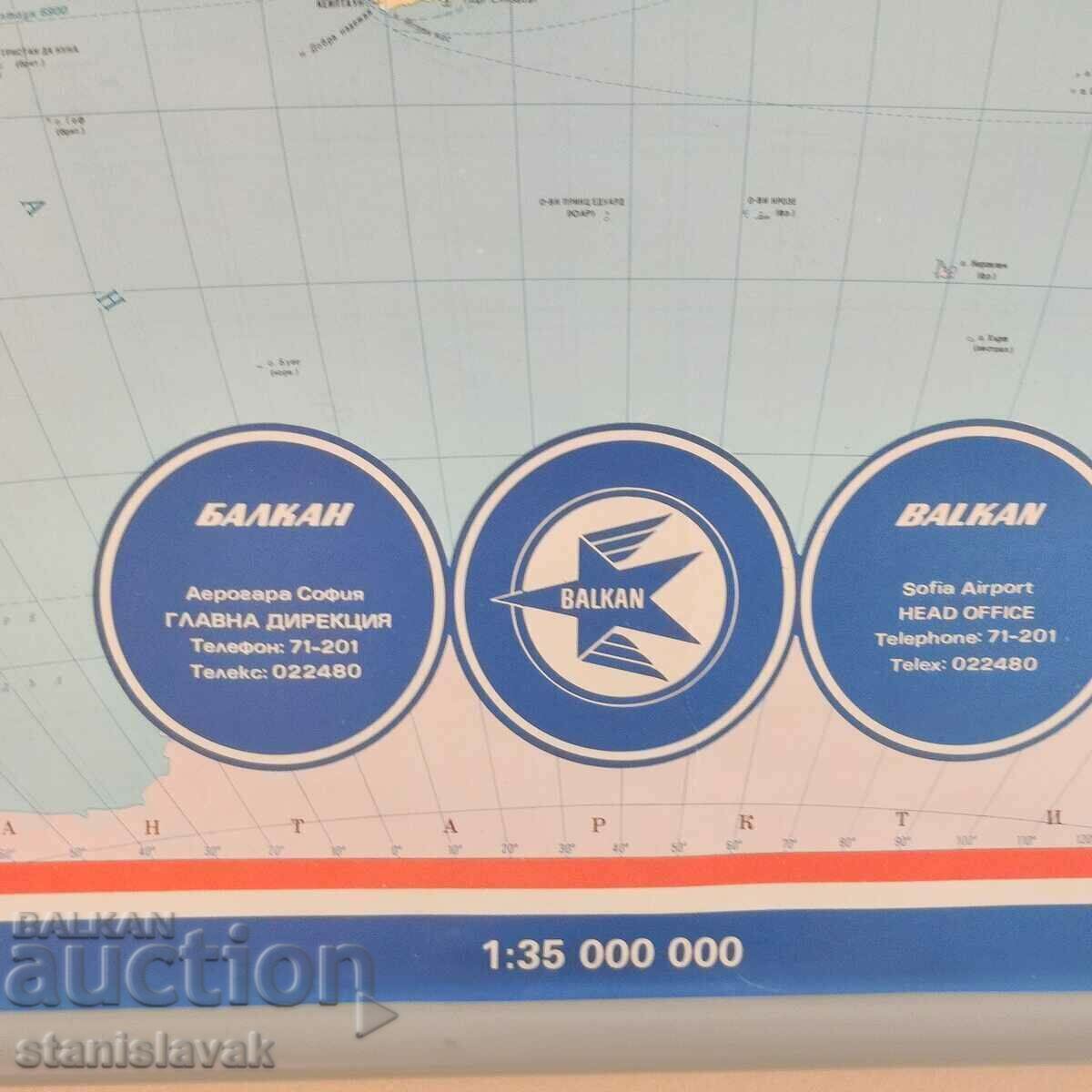 World map BGA "Balkan" with price 120.00 BGN | € 61.36 World map BGA "Balkan" with price 120.00 BGN | € 61.36