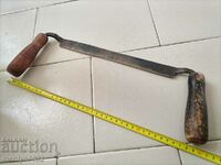 Old forged hand tool wrought iron planer wooden