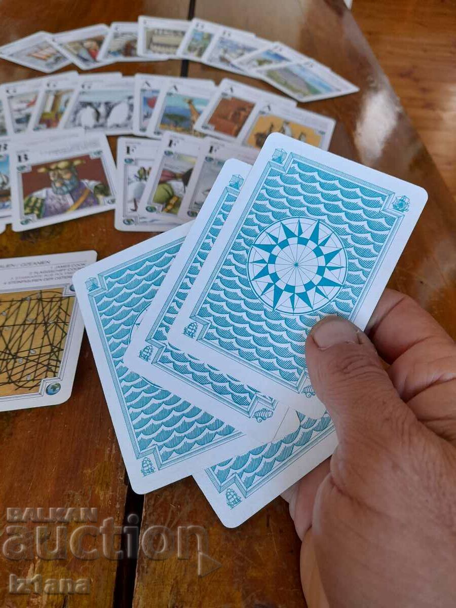 Old Geographical Discovery playing cards - 7 Old Geographical Discovery playing cards - 7