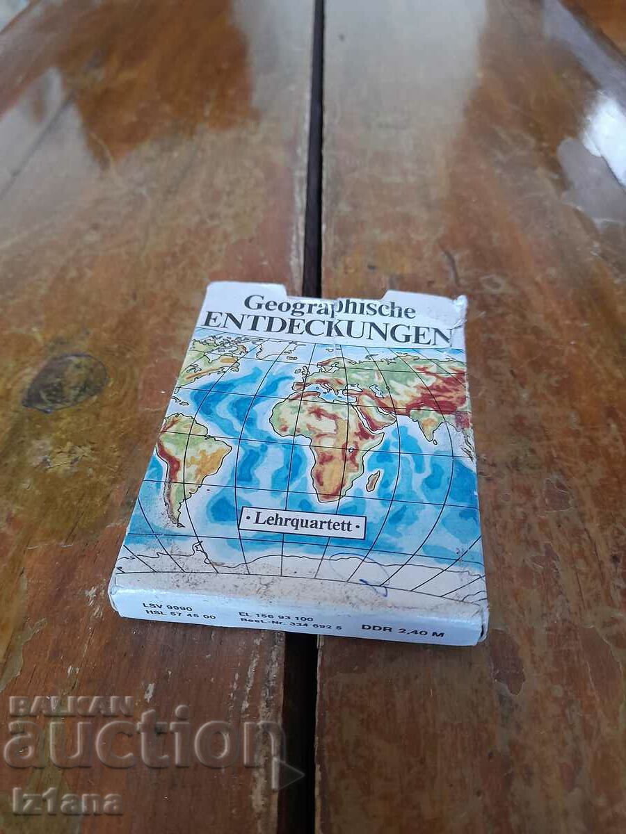 Old Geographical Discovery playing cards