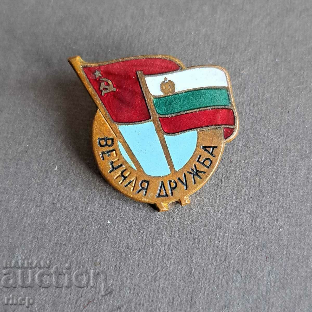 Eternal friendship USSR Bulgaria badge enamel