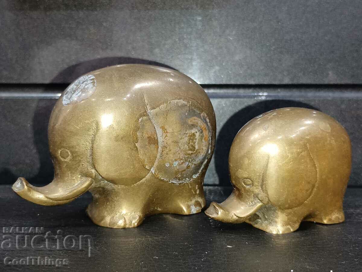 Massive brass elephants