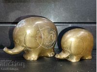 Massive brass elephants