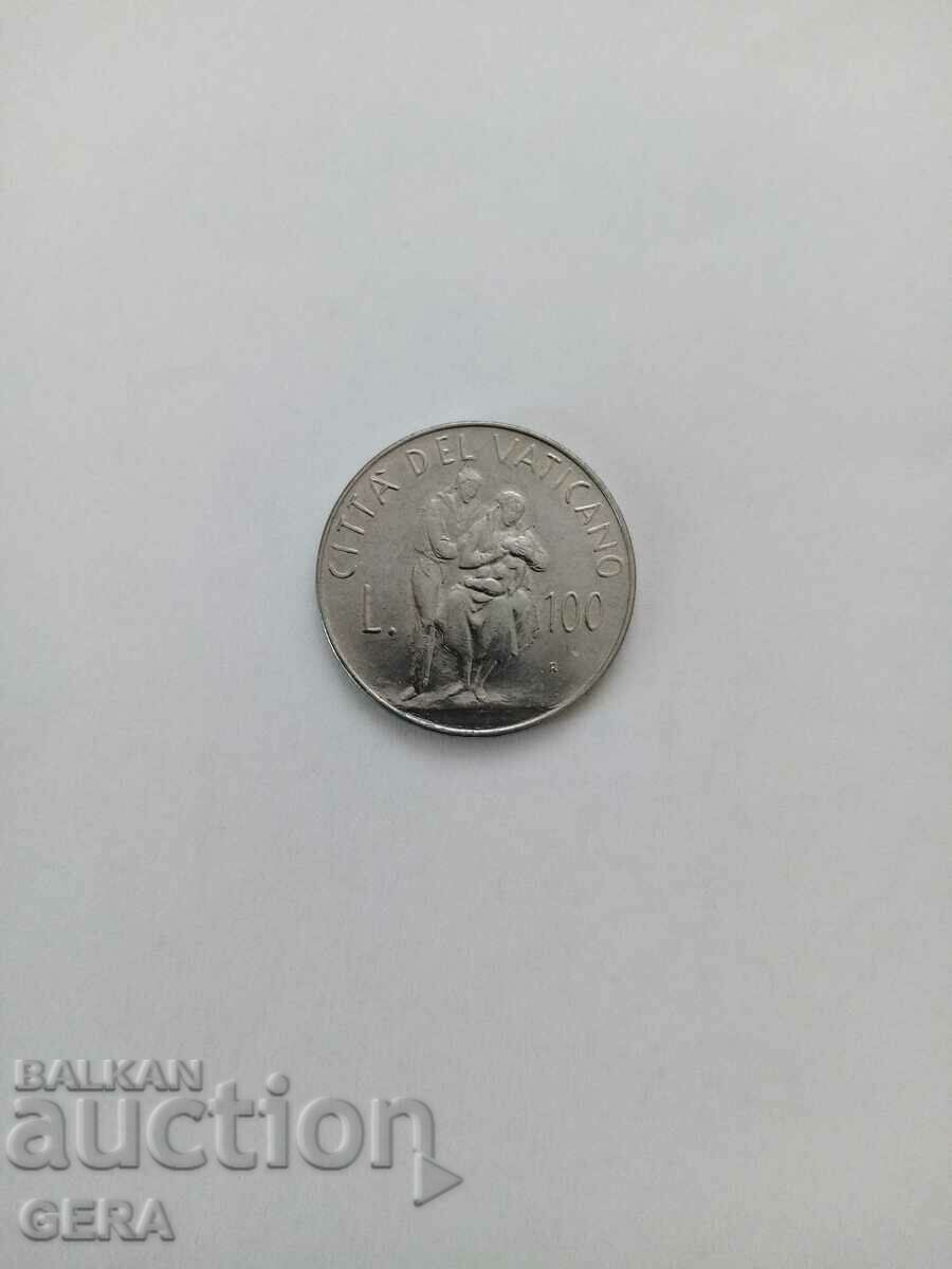 Vatican 100 Lira coin with price 10.00 BGN | € 5.11 Vatican 100 Lira coin with price 10.00 BGN | € 5.11