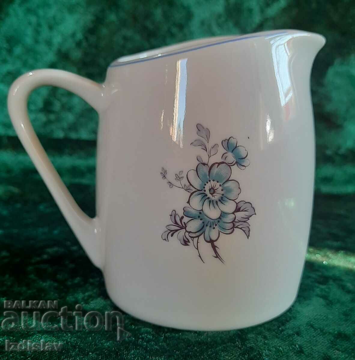 Porcelain Bulgarian jug for cream or milk with price 20.00 BGN | € 10.23 Porcelain Bulgarian jug for cream or milk with price 20.00 BGN | € 10.23