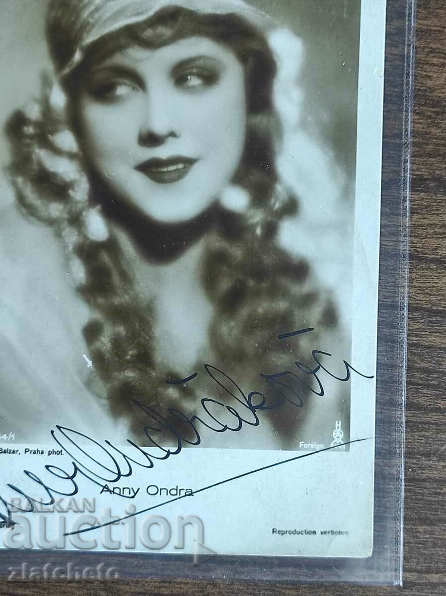 Postcard artists - Anny Ondra Autograph with price 130.00 BGN | € 66.47