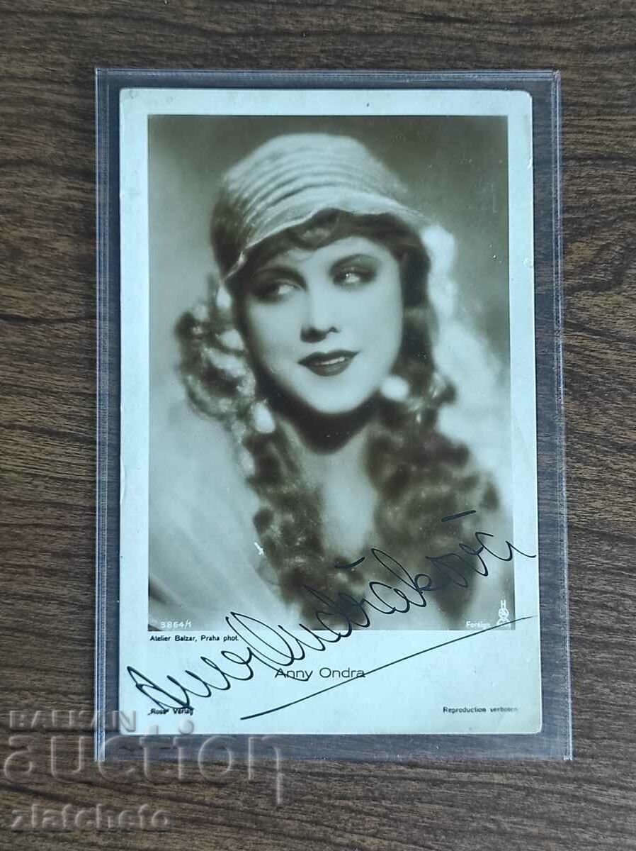 Postcard artists - Anny Ondra Autograph