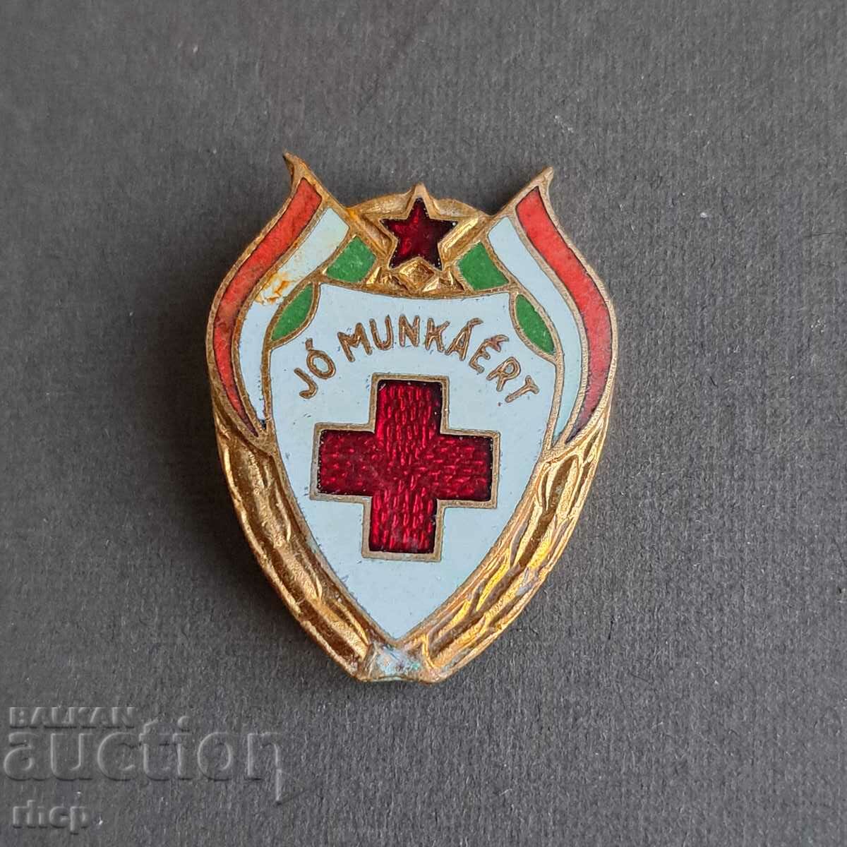 Old Hungarian Red Cross enamel badge