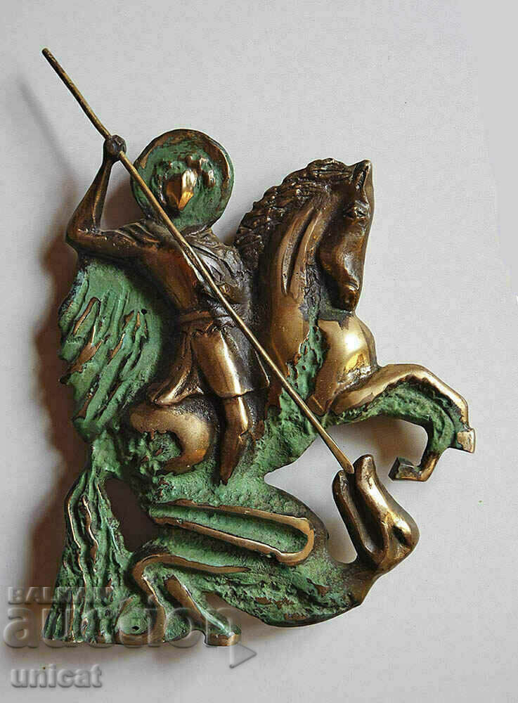 Saint George and the dragon, sculpture, sculpture, bronze