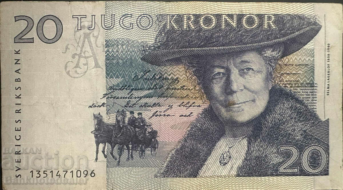 Sweden 20 Kronor 1991 Pick 61a Ref 1096 Sweden 20 Kronor 1991 Pick 61a Ref 1096