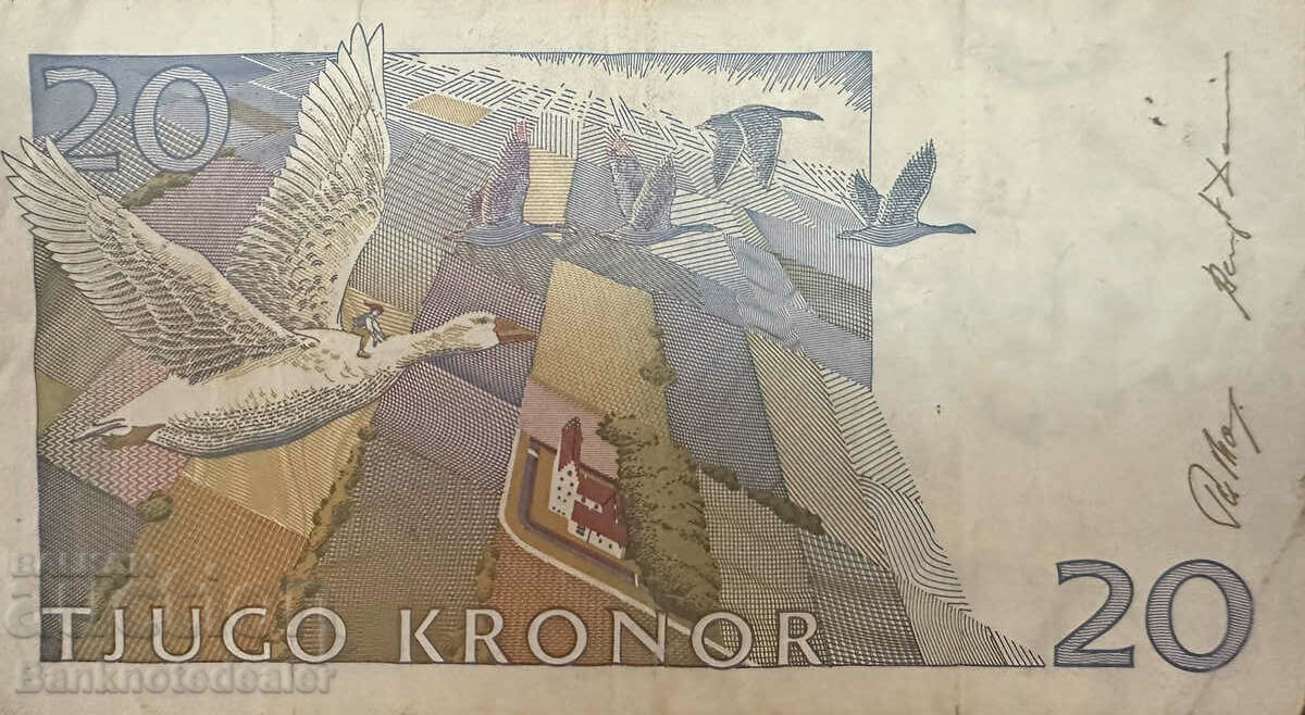 Sweden 20 Kronor 1991 Pick 61a Ref 4231 with price 7.00 BGN | € 3.58 Sweden 20 Kronor 1991 Pick 61a Ref 4231 with price 7.00 BGN | € 3.58