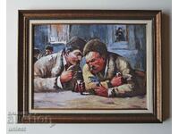 "Friends at the table" picture for tavern, restaurant, living room