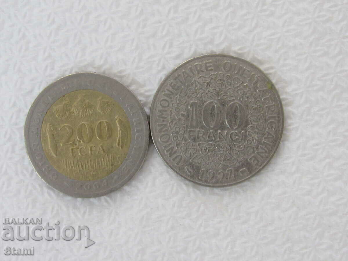 Set of 100 and 200 francs-West African States-Benin, 703m with price 7.90 BGN | € 4.04