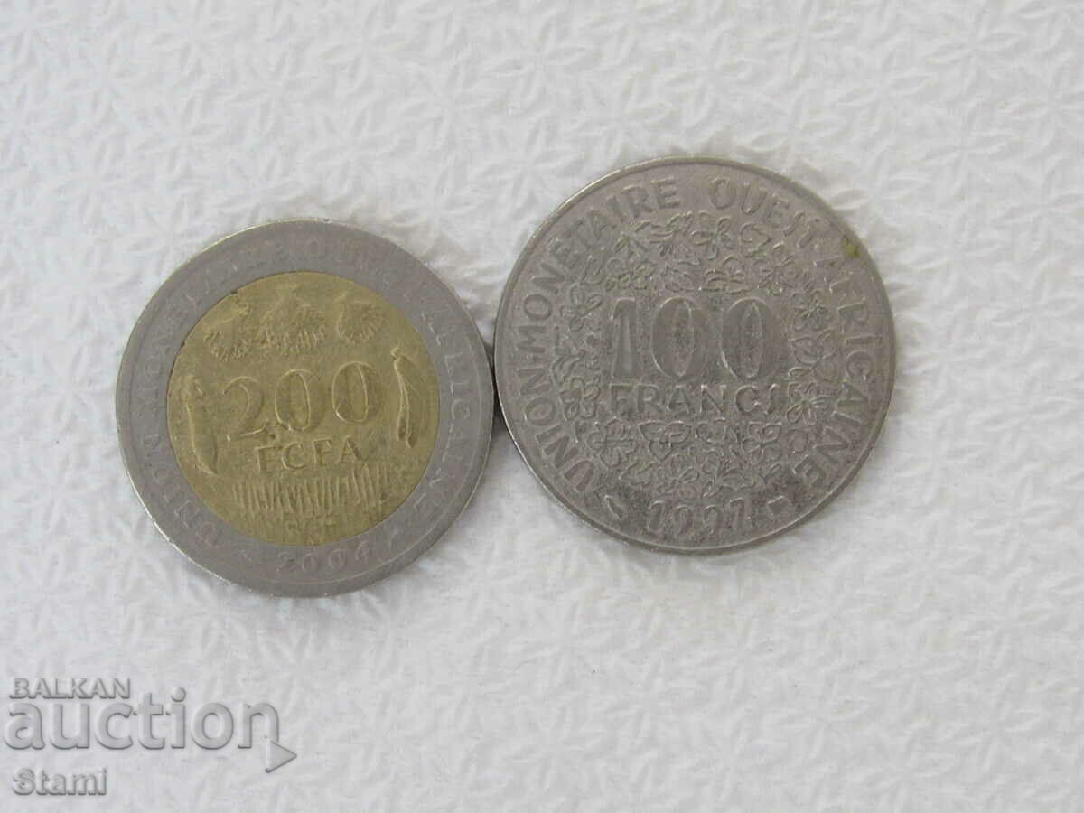 Set de 100 și 200 de franci-Statele Africii de Vest-Benin, 703m