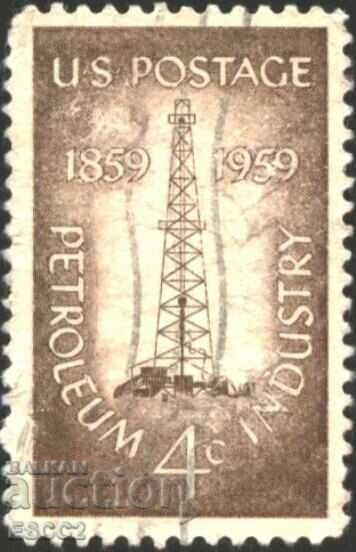 Stamped brand 100 years Oil Industry 1959 from USA