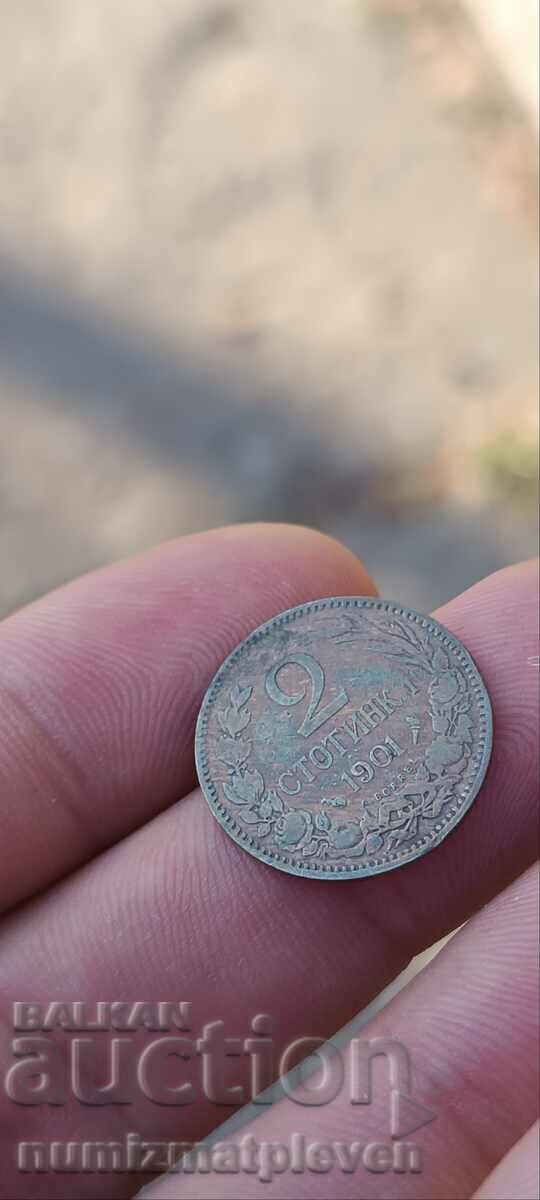 2 cents 1901. Quality visible from the photos!!!