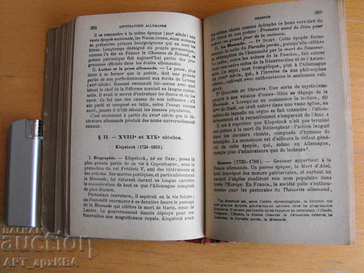 Delivery of History of literature /in French/. J. DE GIGORD.