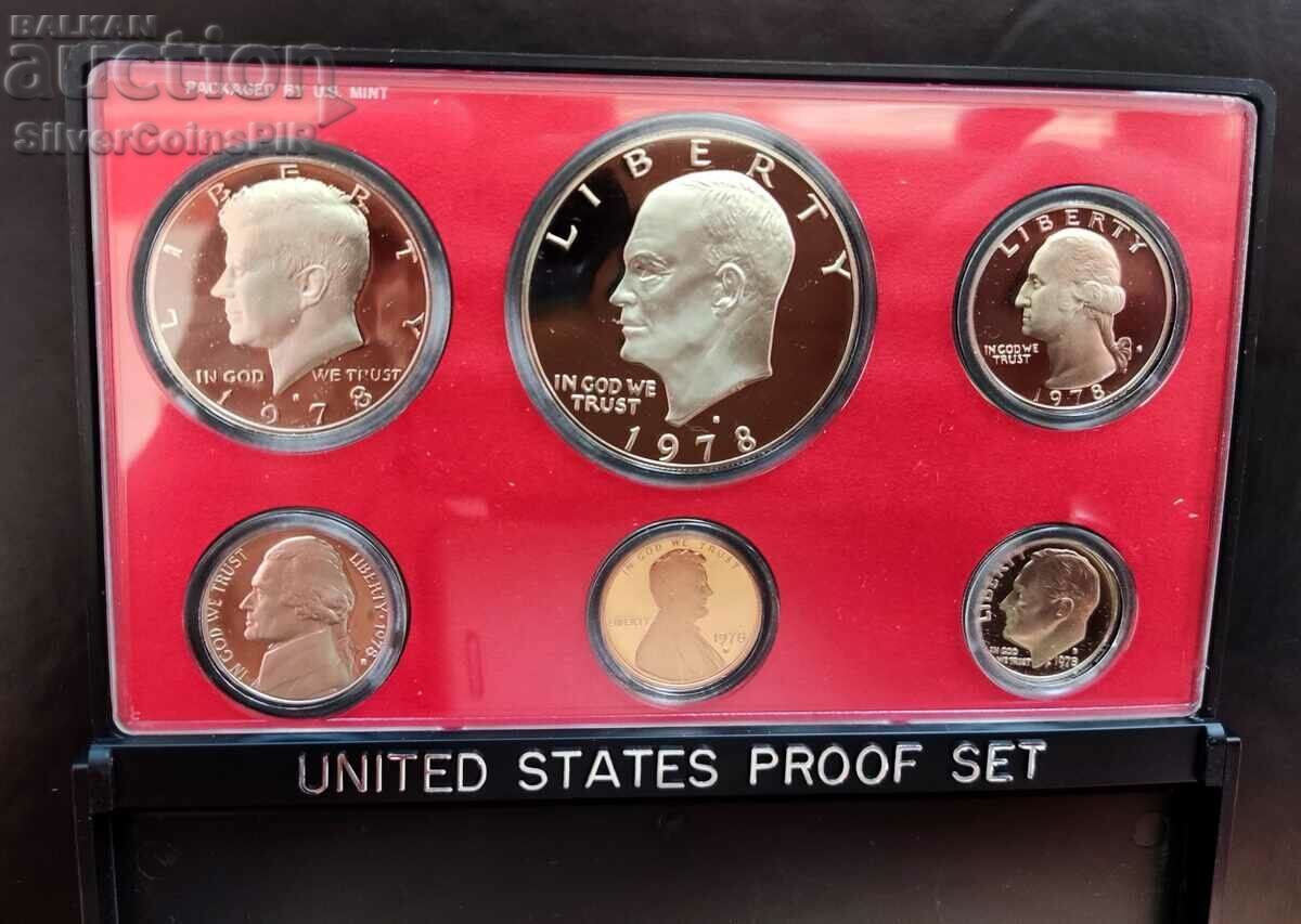 Proof Set Exchange Coins 1978 S USA