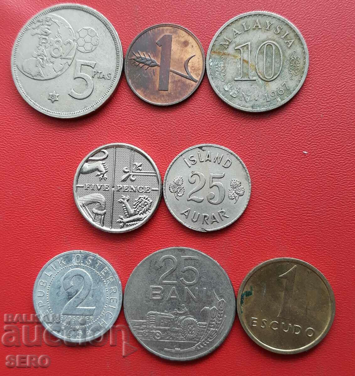 Mixed lot of 8 coins