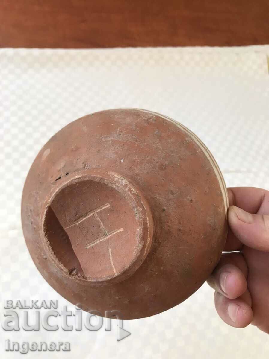 OLD CERAMIC DEEP PANCY BOWL - 6 OLD CERAMIC DEEP PANCY BOWL - 6