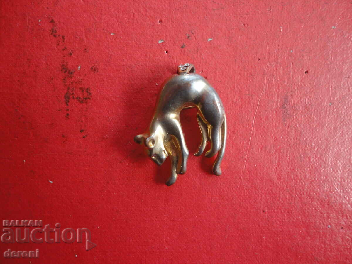 Gold Plated Puma 44 Medallion Brooch - 5 Gold Plated Puma 44 Medallion Brooch - 5