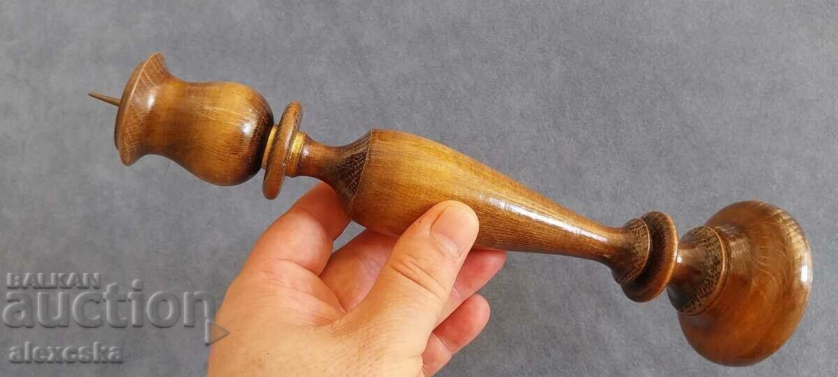 Wooden candlestick