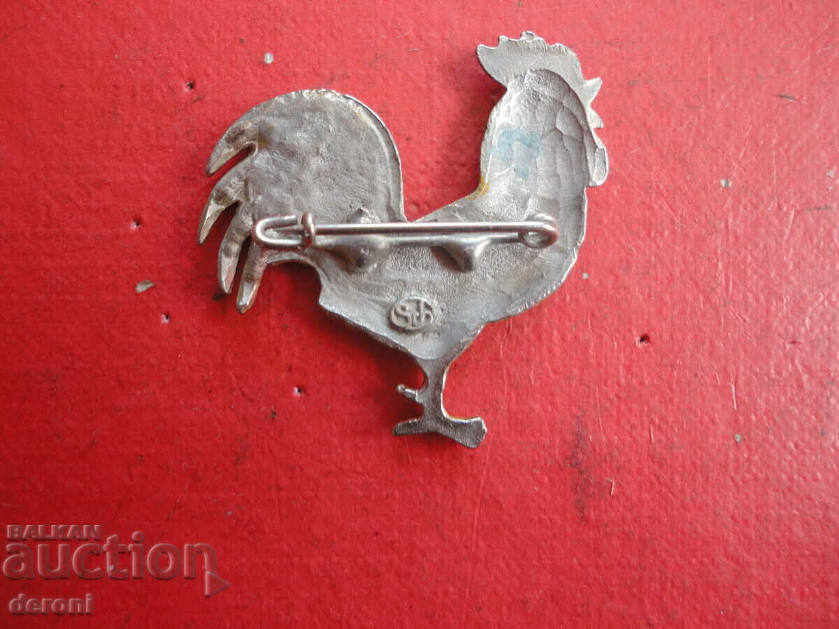 Auction Amazing Enamel Rooster Brooch Auction Amazing Enamel Rooster Brooch
