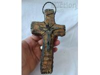 Crucifixion / Jesus on the cross figure wrought iron 19th century