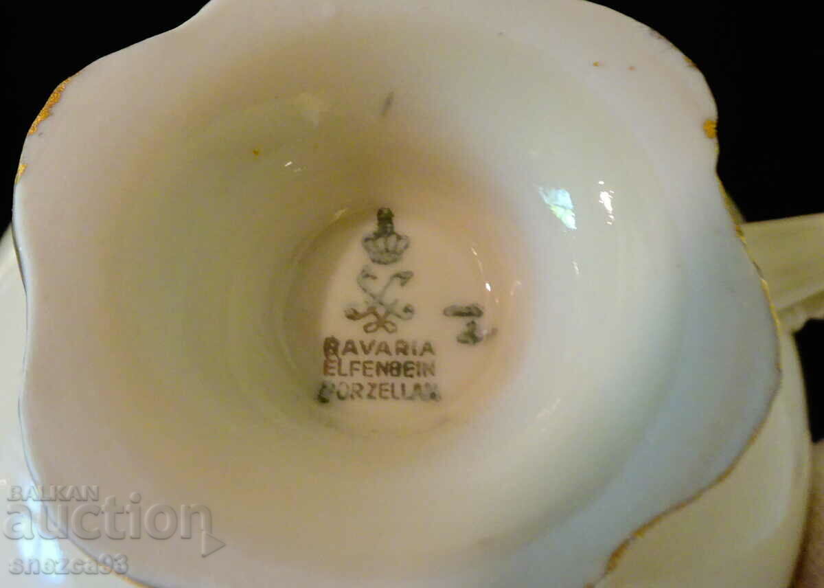 Triple set, Bavarian porcelain, gold. - 6