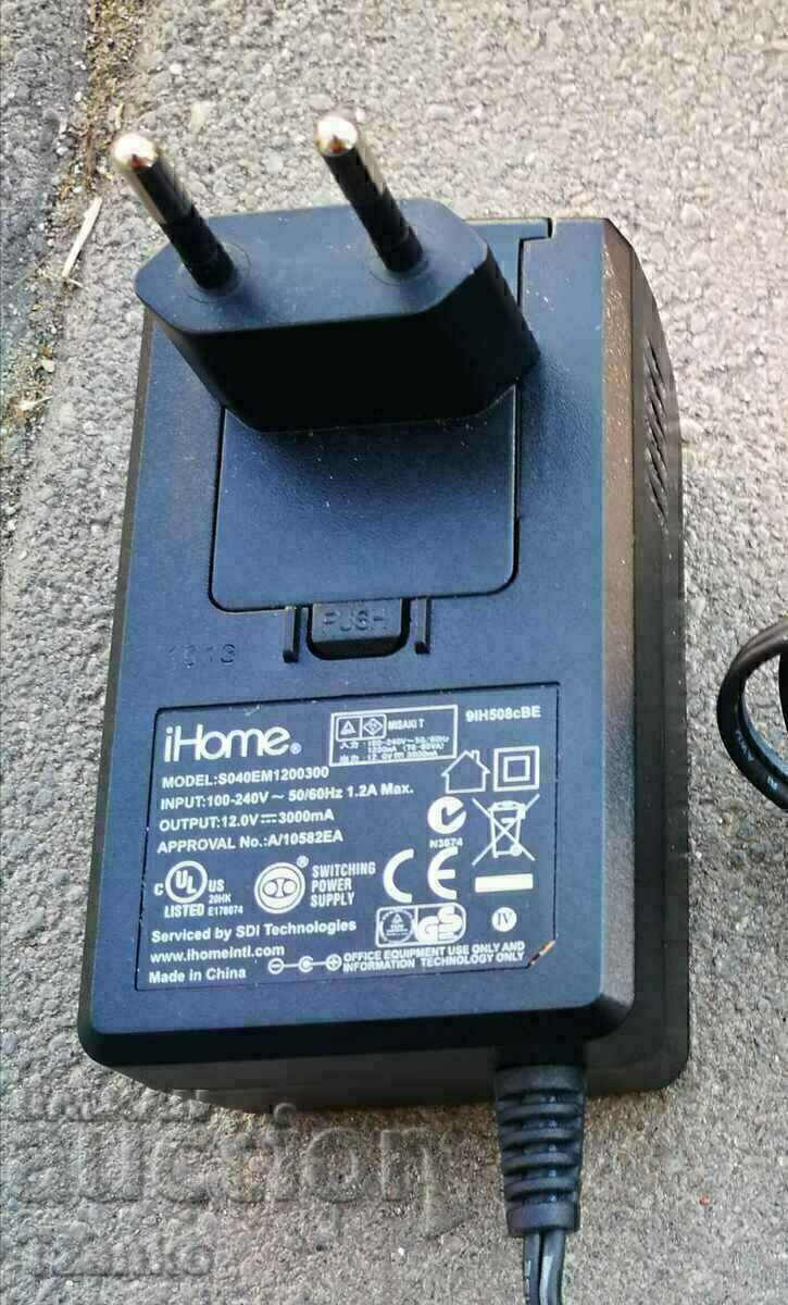 Power adapter 12V/ 3A with price 12.00 BGN | € 6.14