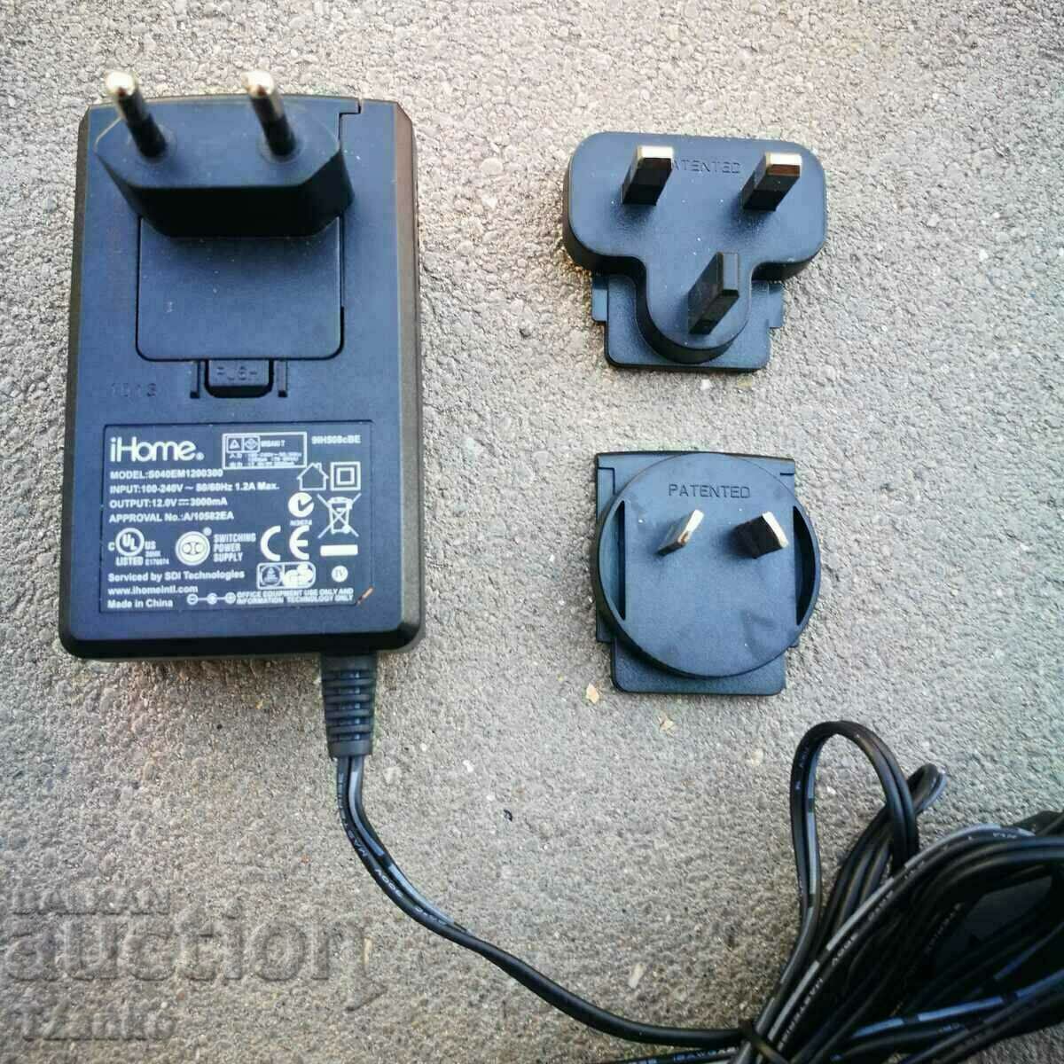 Power adapter 12V/ 3A