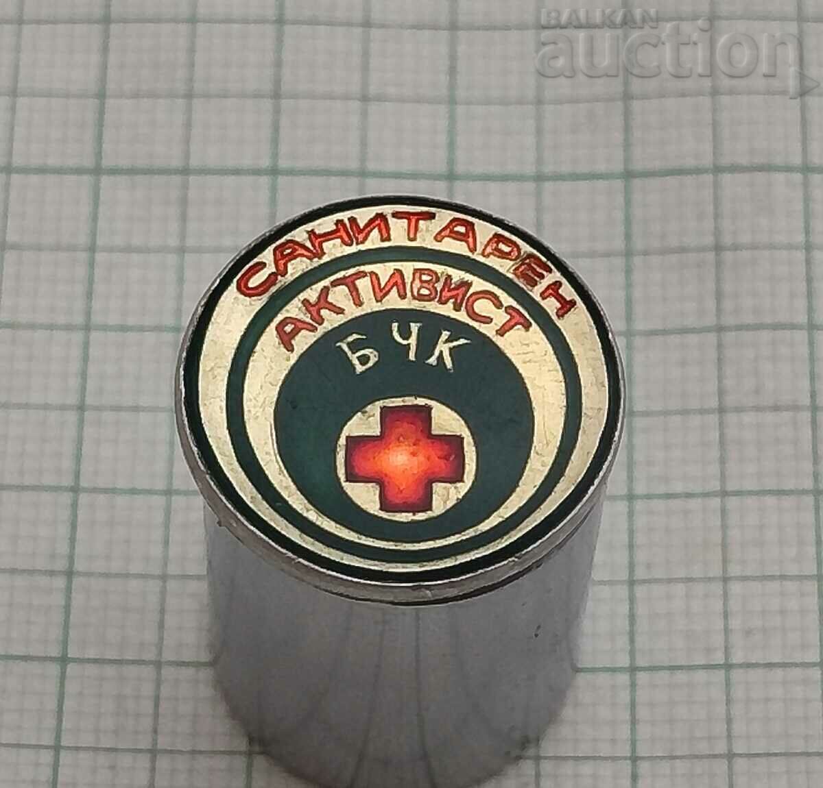 SANITARY ACTIVIST BCHK RED CROSS BADGE