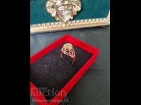 Antique Russian openwork gold ring