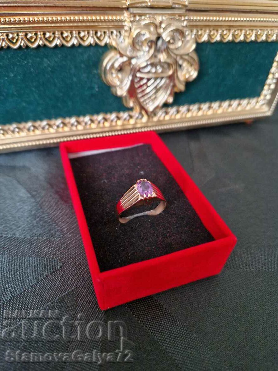 A great antique Russian Soviet gold ring