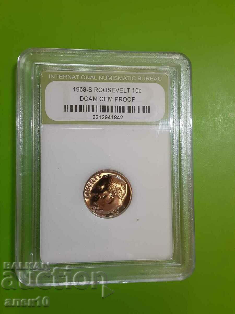 USA 10 Cent 1968 ΑΠΟΔΕΙΞΗ