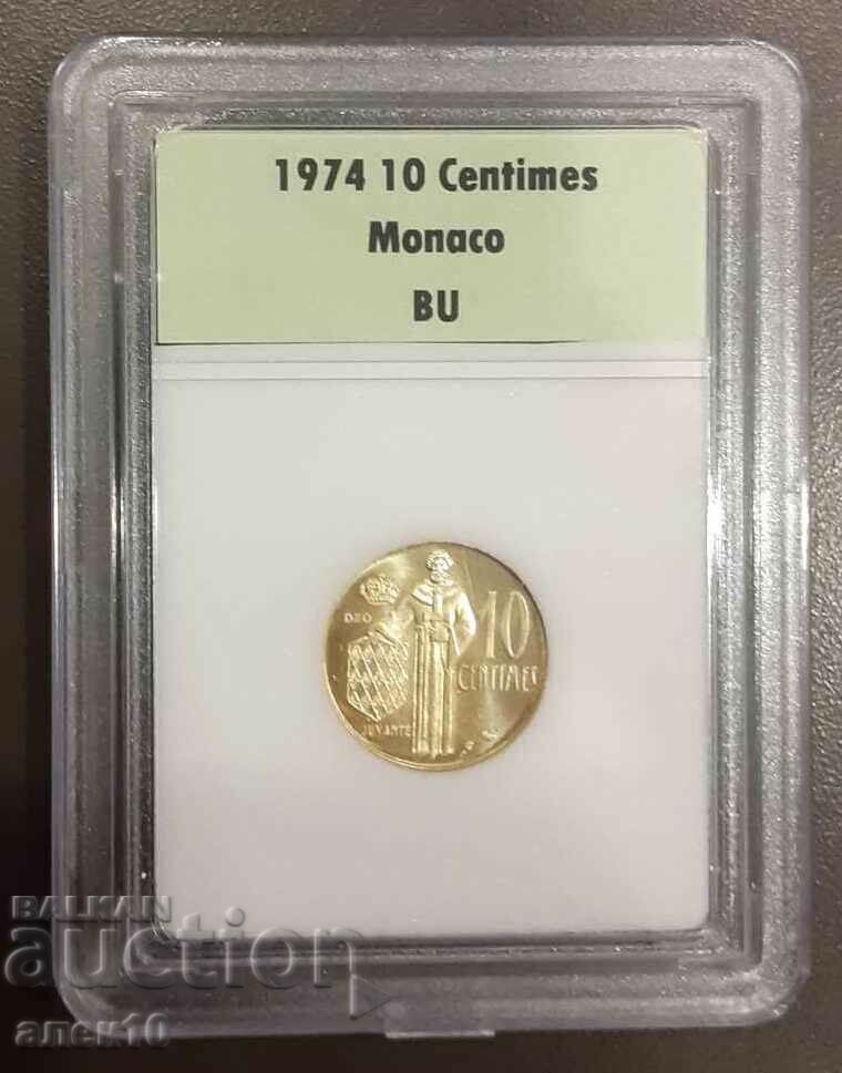 Monaco 10 centimes 1974 BU