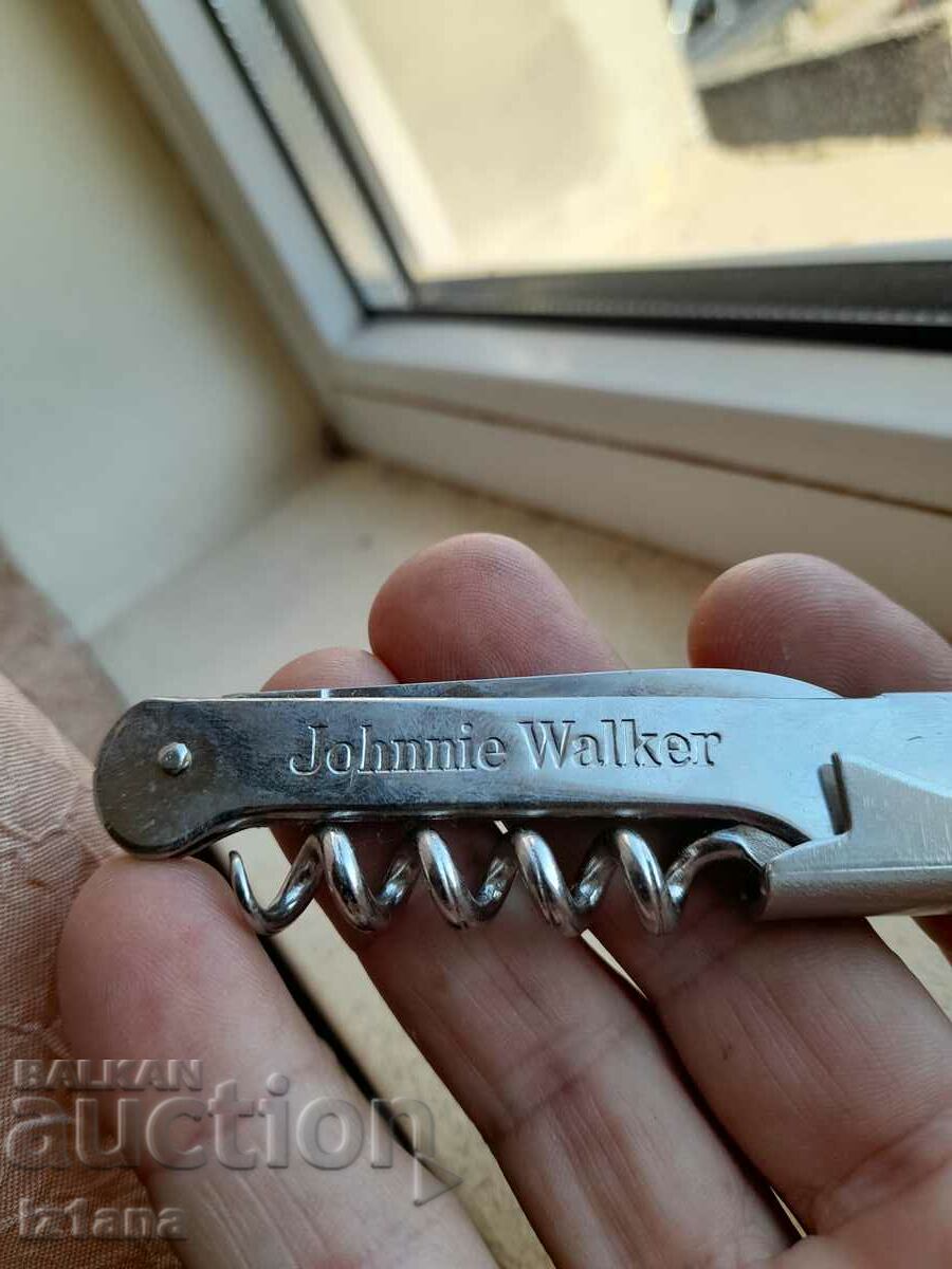 Auction Opener, corkscrew, knife Johnnie Warlker Auction Opener, corkscrew, knife Johnnie Warlker