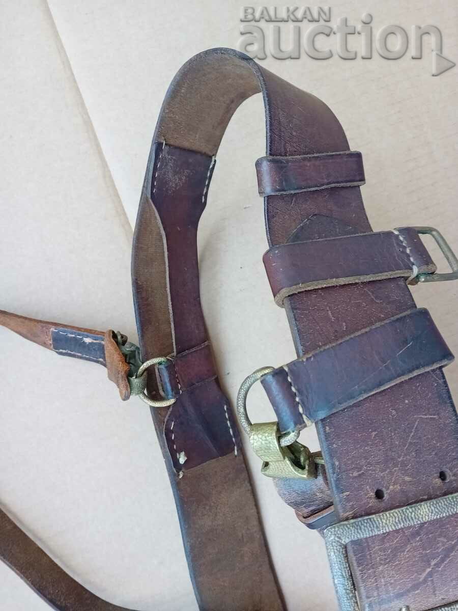 Auction WW2 WWII brown combat officer belt with stud Auction WW2 WWII brown combat officer belt with stud