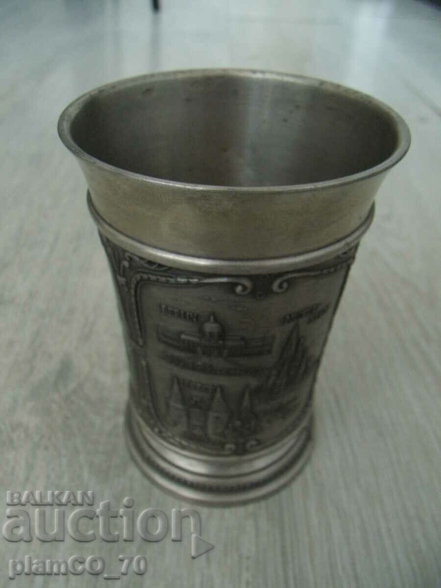 #*7645 old metal / pewter cup - ZINN