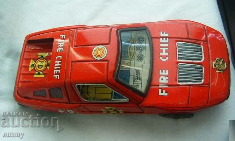 Sheet metal trolley, fire truck - YONE, Japan - 5 Sheet metal trolley, fire truck - YONE, Japan - 5