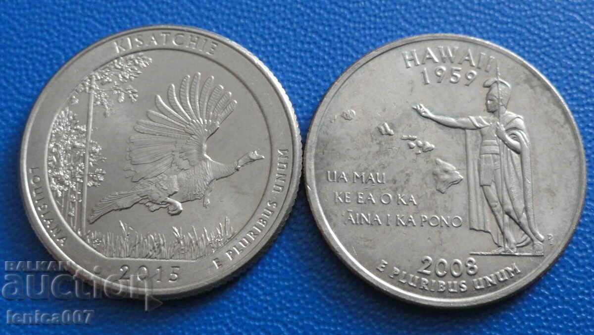 SUA - 25 de cenți (2 bucăți) - 5 SUA - 25 de cenți (2 bucăți) - 5