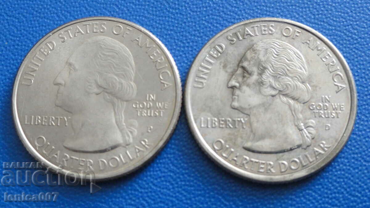 ΗΠΑ - 25 σεντς (2 τεμάχια) - 6 ΗΠΑ - 25 σεντς (2 τεμάχια) - 6