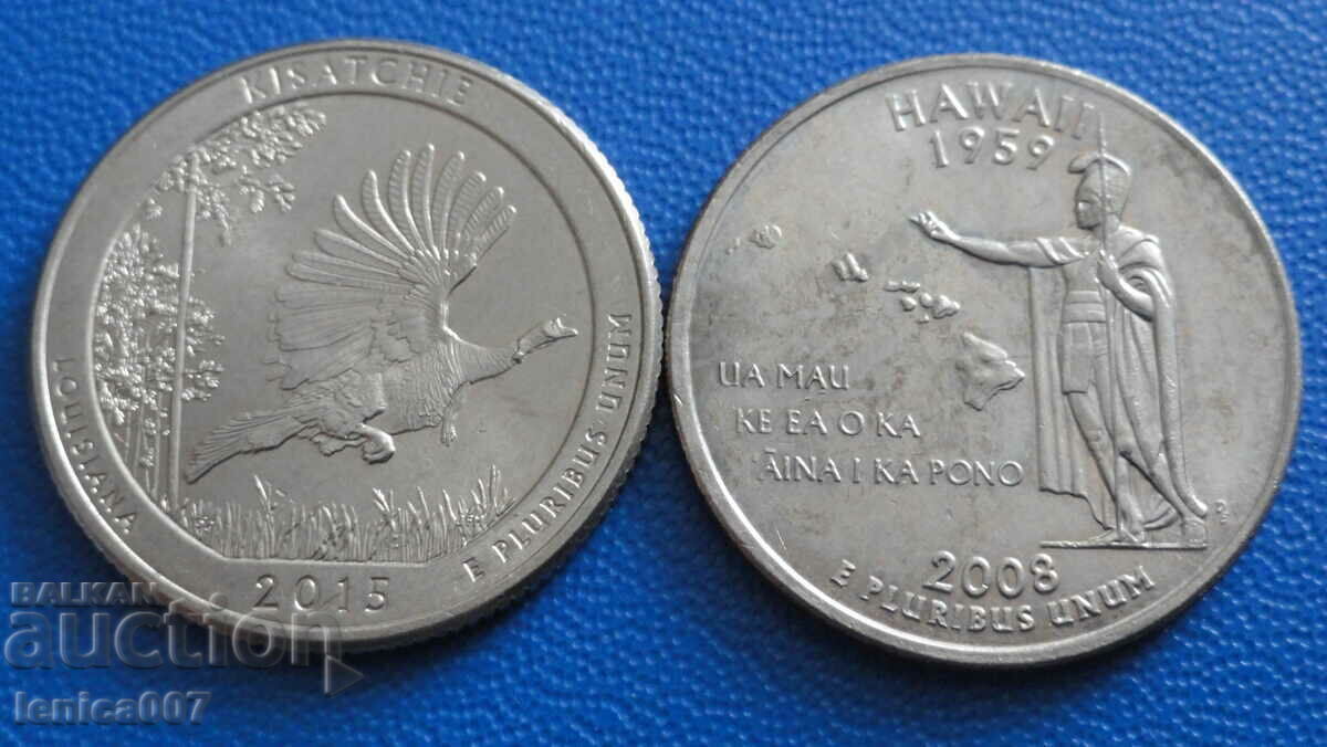 SUA - 25 de cenți (2 bucăți) SUA - 25 de cenți (2 bucăți)