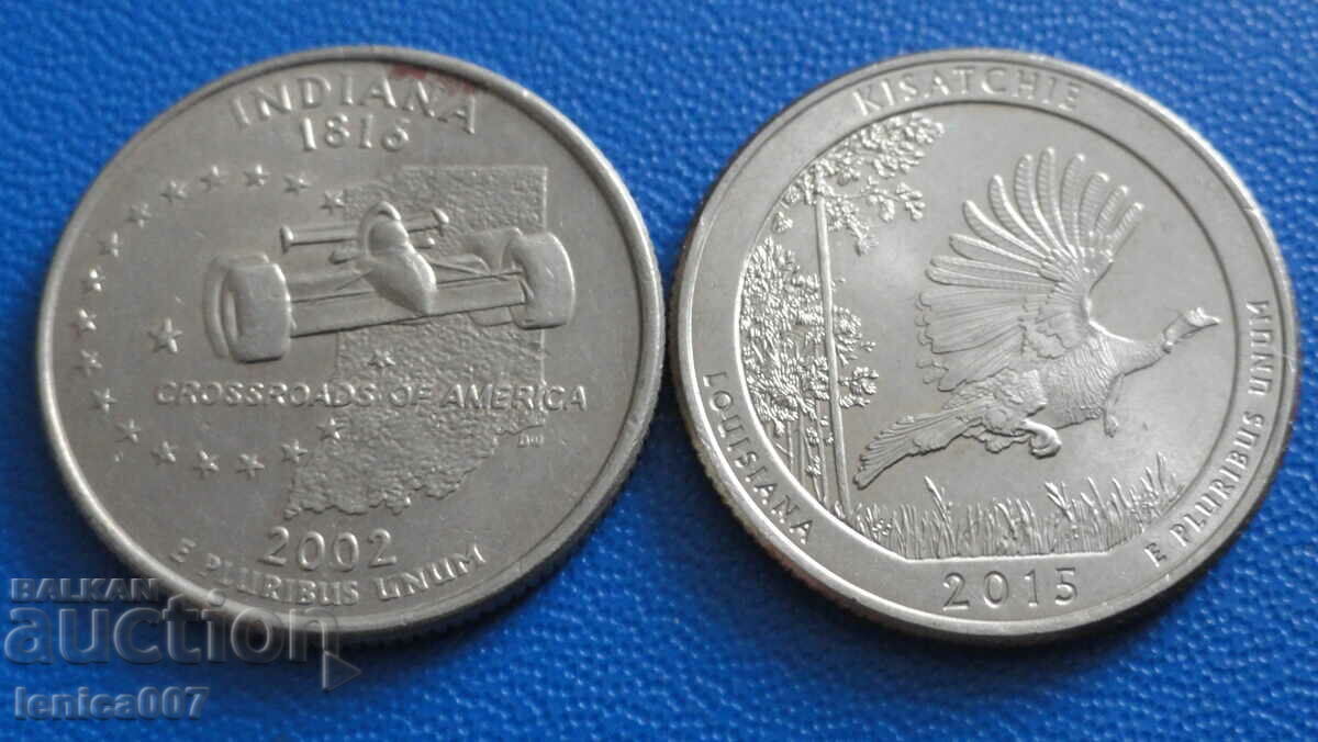 Auction USA - 25 cents (2 pieces) 1 Auction USA - 25 cents (2 pieces) 1