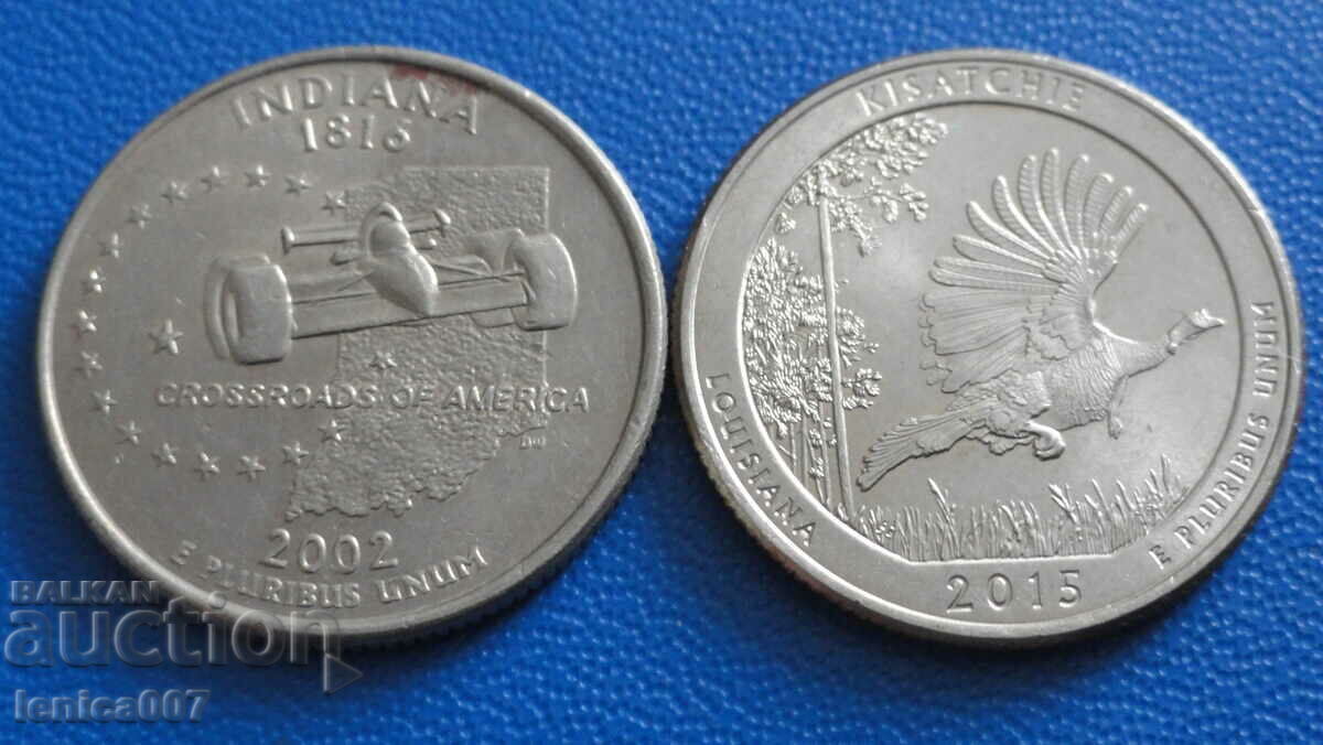 Δημοπρασία ΗΠΑ - 25 σεντς (2 τεμάχια) 1 Δημοπρασία ΗΠΑ - 25 σεντς (2 τεμάχια) 1