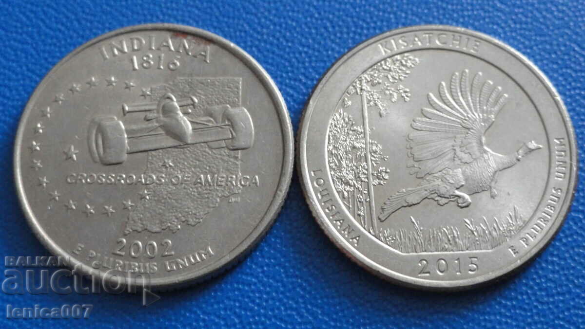 USA - 25 cents (2 pieces) 1 - 5 USA - 25 cents (2 pieces) 1 - 5