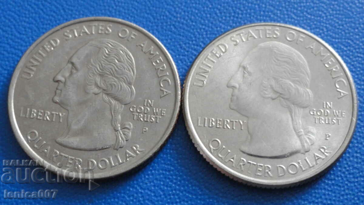 USA - 25 cents (2 pieces) 1 - 6 USA - 25 cents (2 pieces) 1 - 6