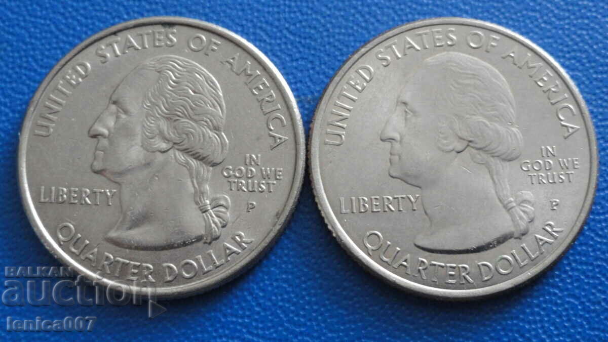 Delivery of USA - 25 cents (2 pieces) 2 Delivery of USA - 25 cents (2 pieces) 2